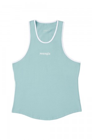 Young LA 319 - Pristine Tank Tops Aqua | 0864-QJGVY