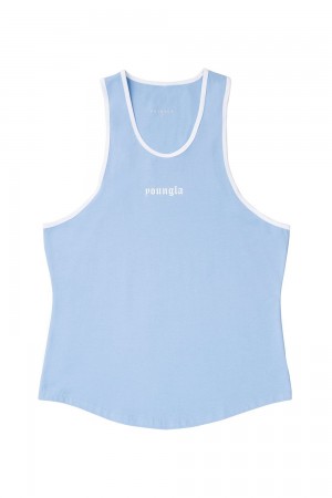 Young LA 319 - Pristine Tank Tops Blau | 0723-ZCIWS