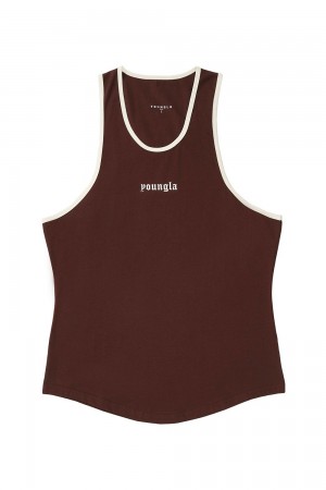 Young LA 319 - Pristine Tank Tops Dunkelbraun | 8360-JQCES
