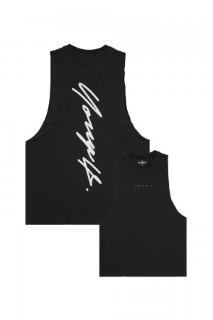 Young LA 323 Autograph Delt Tanks Schwarz | 1293-NALSG