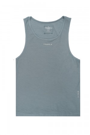 Young LA 325 Marine Slub Tanks Hellblau | 3407-QOCAT