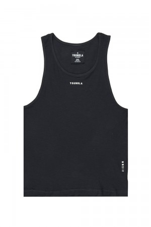 Young LA 325 Marine Slub Tanks Schwarz | 4715-UGIFT