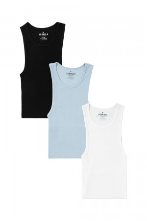 Young LA 340 Wife Lovers - 3 Pack Weiß Blau Schwarz | 5720-EUPQS