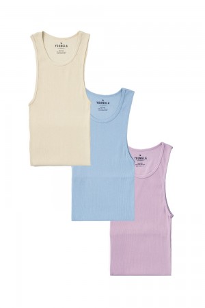 Young LA 340 Wife Lovers - 3 Pack Weiß Blau Rosa | 3942-MXKQR
