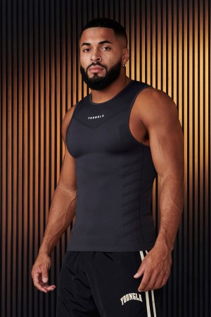 Young LA 343 - Supervillain Compression Tanks Dunkelgrau | 9762-ZMVSF