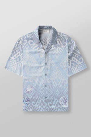 Young LA 4006 - Miami Sunset Shirts Blau | 4139-AJNIR