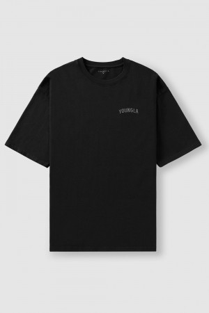 Young LA 4017 - Minimal Tees Schwarz | 6381-FAHZP