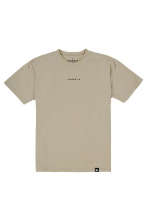 Young LA 401 Essential Jacked Tees Beige | 4279-QSPML