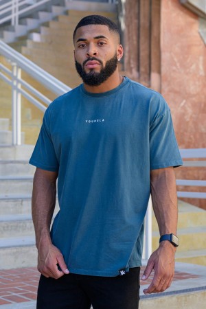 Young LA 401 Essential Jacked Tees Blau | 2965-IBVPG