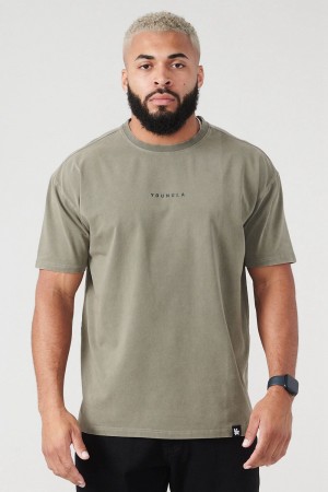 Young LA 401 Essential Jacked Tees Olivgrün | 6134-REVTO