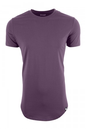 Young LA 402 Perfect Tee - Scallop Bottom Lila | 5173-IDRAG