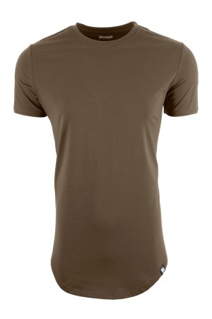 Young LA 402 Perfect Tee - Scallop Bottom Olivgrün | 2678-NEMYJ