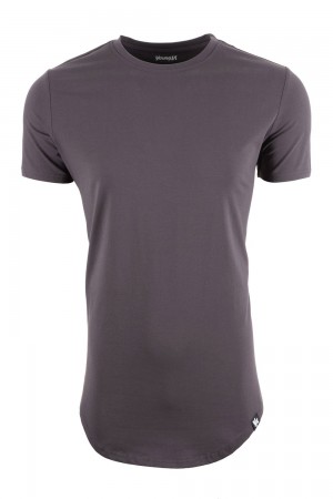 Young LA 402 Perfect Tee - Scallop Bottom Dunkelgrau | 3425-VMFLE