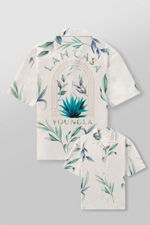 Young LA 4038 - Lah Casa Shirts Weiß | 1239-JWODS