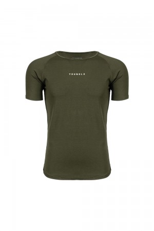 Young LA 403 Elite Tees Olivgrün | 5190-WUOHA
