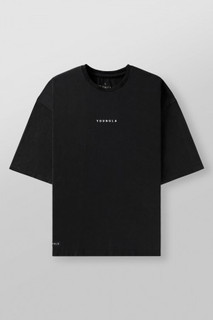 Young LA 4055 - Essential Supersized Tees Schwarz | 4215-KVLGQ