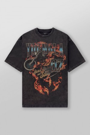 Young LA 4058 - Inferno Tees Schwarz | 0147-GLJVE