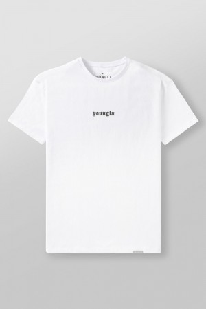 Young LA 4059 - Fitted Metal Tee Weiß | 8710-LENQP