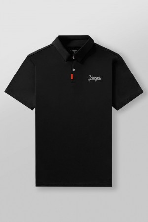 Young LA 4069 - Tee Time Golf Polos Schwarz | 8203-OHGFM