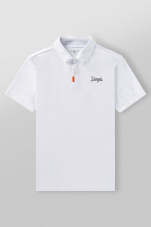 Young LA 4069 - Tee Time Golf Polos Weiß | 3174-PXECF