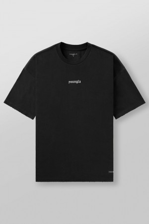 Young LA 4074 - Ultra-Soft Faded Tees Schwarz | 5879-VSZEJ