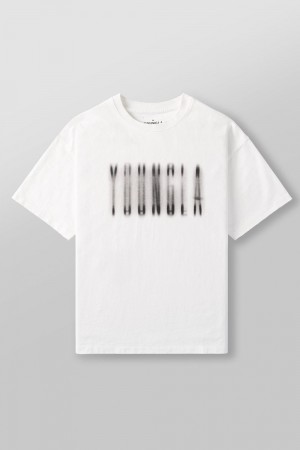 Young LA 4075 - Blurry Heavyweight Tee Weiß | 0759-ACLRI