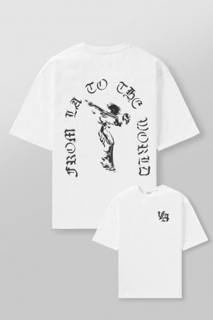 Young LA 4096 - Worldwide Excellence Tees Weiß | 5097-BWHMQ