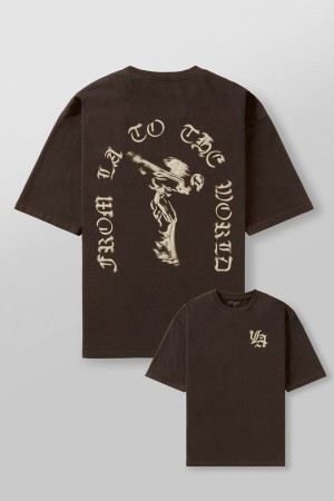 Young LA 4096 - Worldwide Excellence Tees Braun | 4705-NHBJA