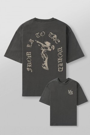 Young LA 4096 - Worldwide Excellence Tees Grau | 7690-HIJOQ