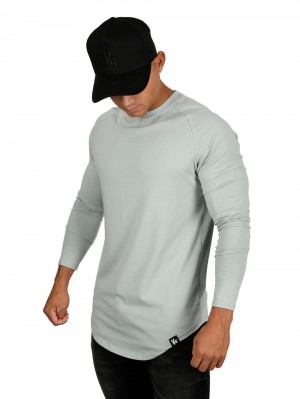 Young LA 410 Perfect Raglan Long Sleeve Shirts Grün | 5086-BSQVE
