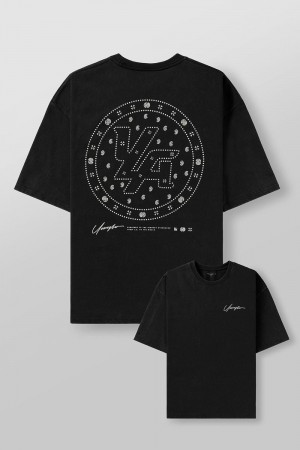 Young LA 4111 - Bandana Heavyweight Tees Schwarz | 1842-FLYJC