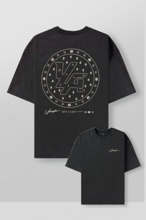 Young LA 4111 - Bandana Heavyweight Tees Schwarz | 7610-SQEPL