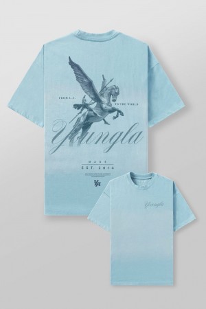 Young LA 4118 - Warrior Tees Blau | 5908-LVBWH