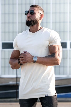 Young LA 411 Perfect Tee - Straight Bottom Weiß | 0896-DHOBR