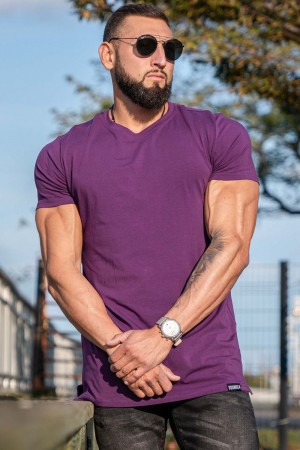 Young LA 411 Perfect Tee - Straight Bottom Lila | 0345-XENDY