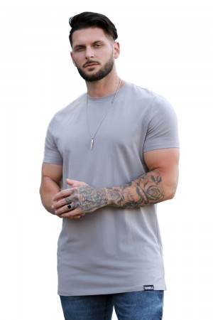 Young LA 411 Perfect Tee - Straight Bottom Grau | 6820-PKIJT