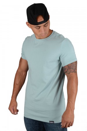 Young LA 411 Perfect Tee - Straight Bottom Aqua | 7539-HNSRM