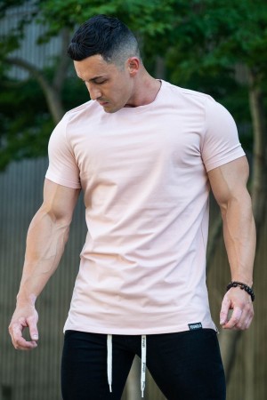 Young LA 411 Perfect Tee - Straight Bottom Rosa | 8193-UITKA