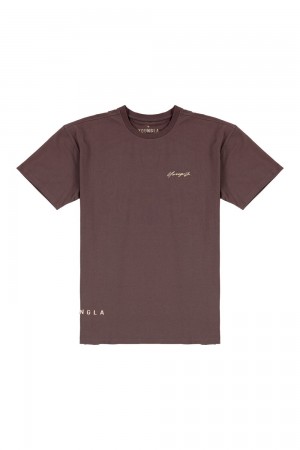 Young LA 414 Signature Tees Bordeaux | 0746-IVMRK