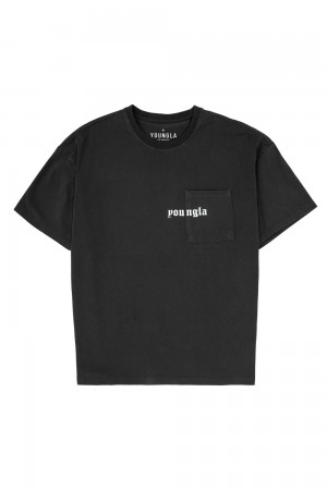 Young LA 416 Eternal Pocket Tees Schwarz | 3817-WSAUE