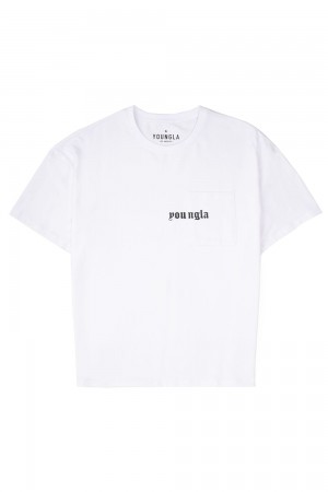 Young LA 416 Eternal Pocket Tees Weiß | 0489-KLCIX