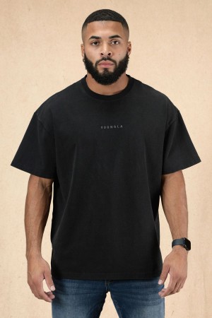 Young LA 420 Essential Oversized Tee Schwarz | 0983-CLOBM