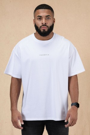 Young LA 420 Essential Oversized Tee Weiß | 8759-SBQGX