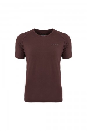 Young LA 422 Fitted Delt Tee Bordeaux | 4835-ZNSBJ