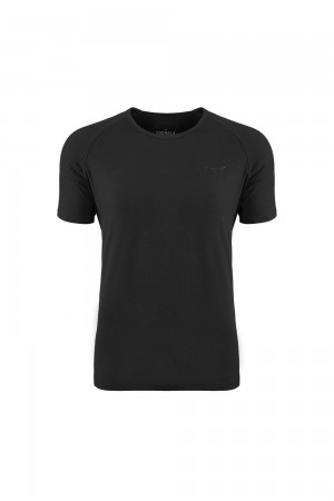 Young LA 422 Fitted Delt Tee Schwarz | 6532-WXRCN