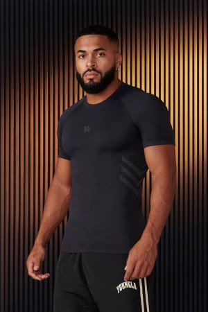 Young LA 425 - Iron Compression Tees Dunkelgrau | 4396-COGXL