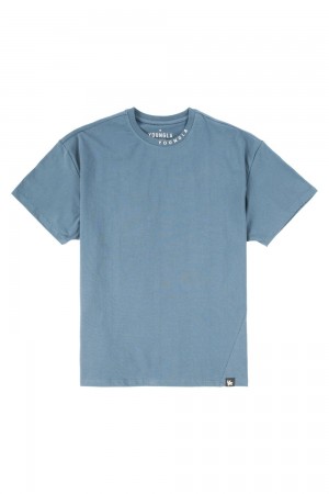 Young LA 429 Trademark Tees Blau | 5109-KGCXH