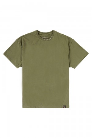 Young LA 429 Trademark Tees Olivgrün | 4709-ZBLJS