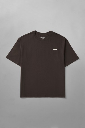 Young LA 436 Stamped Tees Braun | 0682-LQRDY