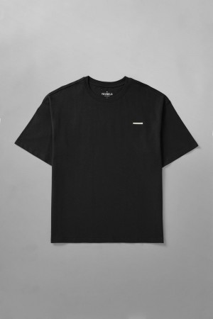 Young LA 436 Stamped Tees Schwarz | 5129-FMSIZ